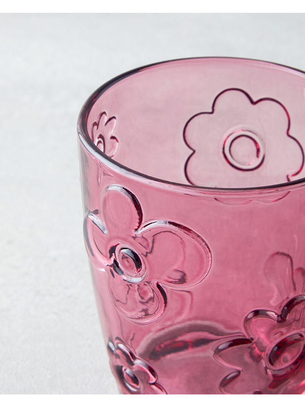 Fleur Cam 2'li Bardak 300 ml Pembe-2