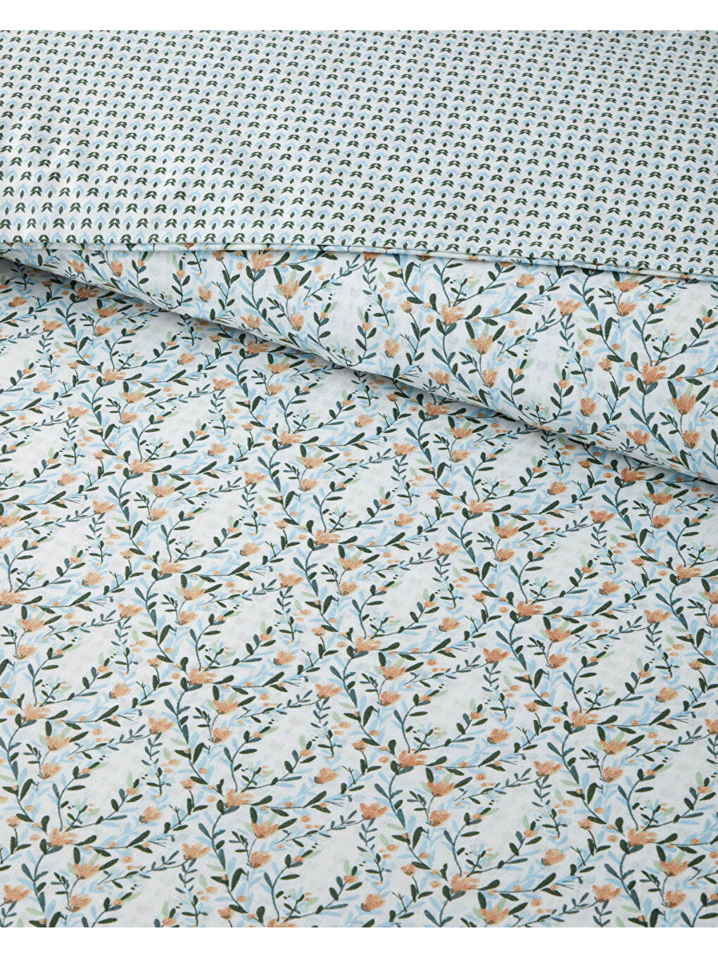 Poemy Kolay Ütülenir Çift Kişilik Nevresim Seti 200x220 cm Turuncu-Mavi-2