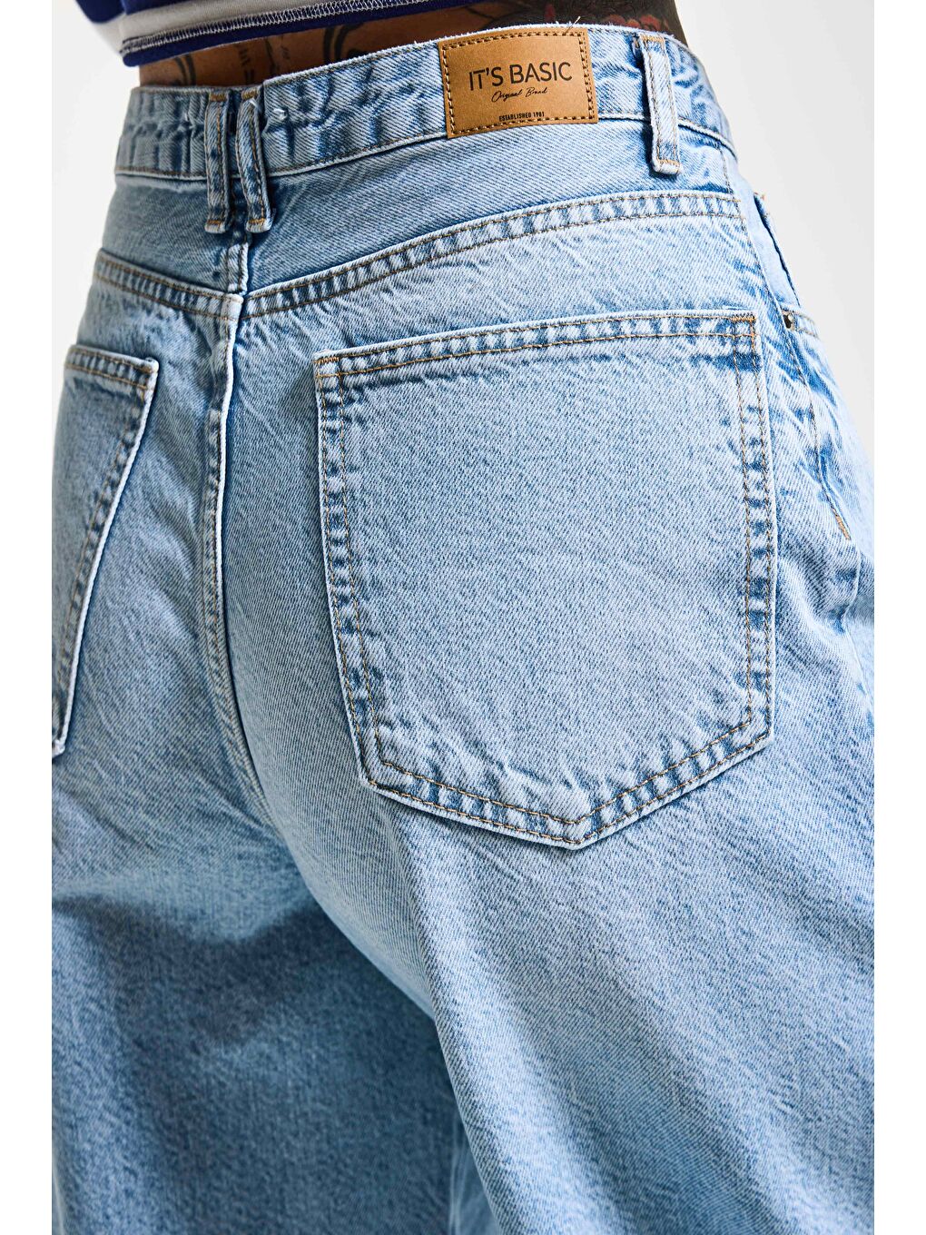 Mavi Kadın Ice Renk 4s6-27 Regular Fit Yüksek Bel %100 Pamuk Rahat Kesim Denim Jean-1