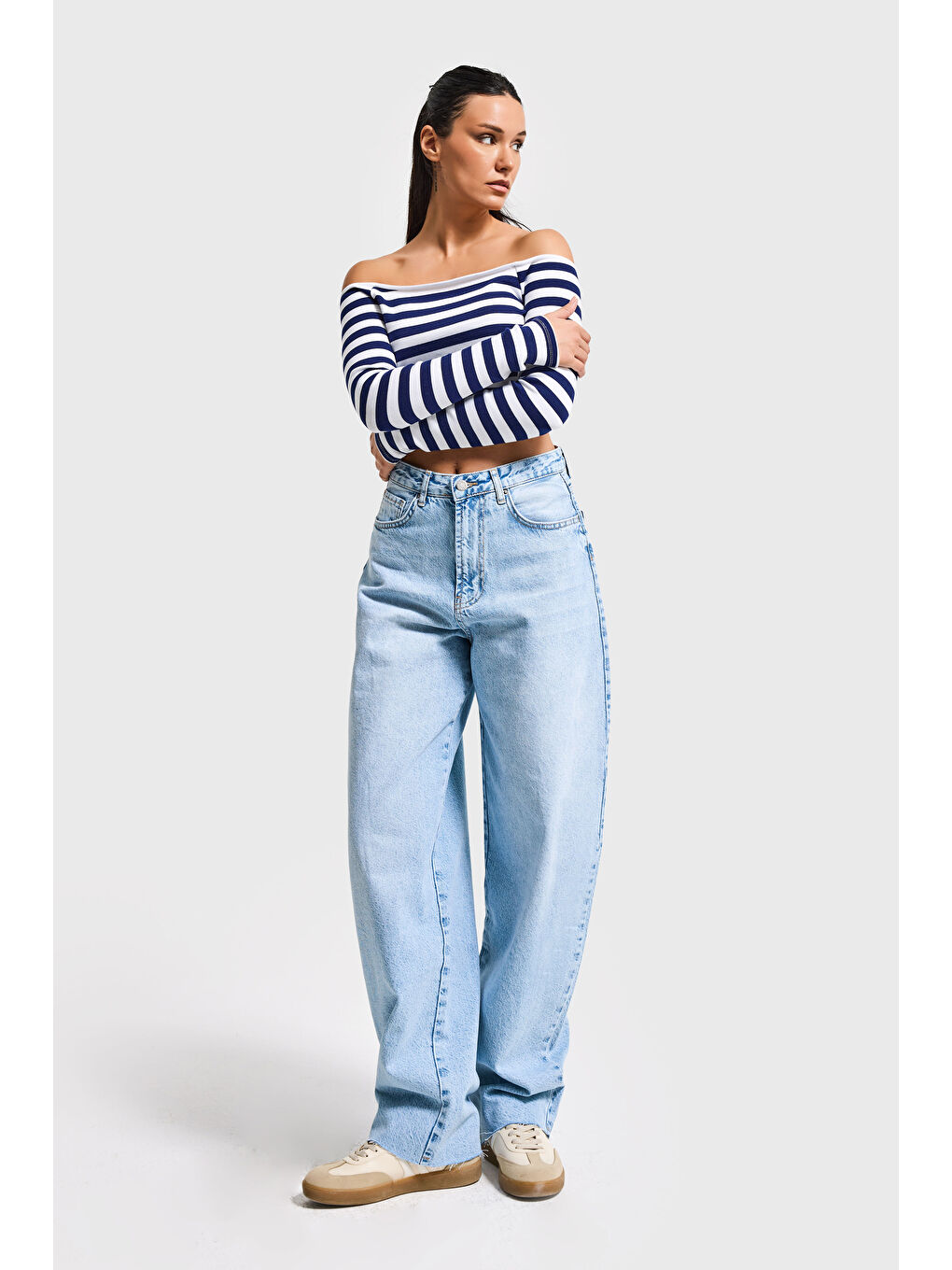 Mavi Kadın Ice Renk 4s6-27 Regular Fit Yüksek Bel %100 Pamuk Rahat Kesim Denim Jean-2