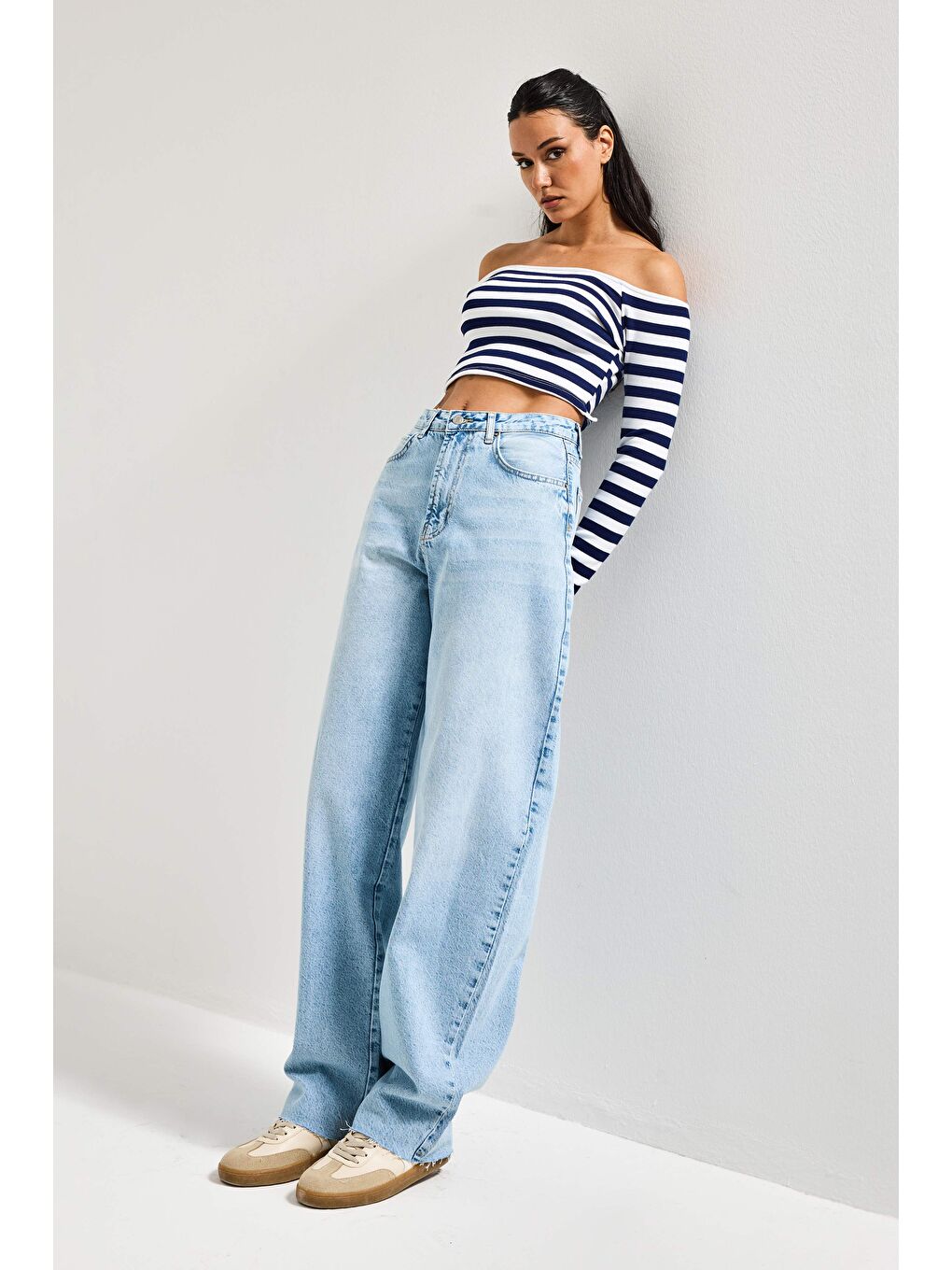 Mavi Kadın Ice Renk 4s6-27 Regular Fit Yüksek Bel %100 Pamuk Rahat Kesim Denim Jean-3