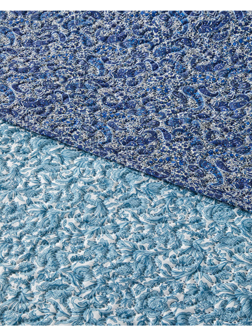 Paisley Celeste King Size Çok Amaçlı Örtü 220x240 Cm Mavi-3
