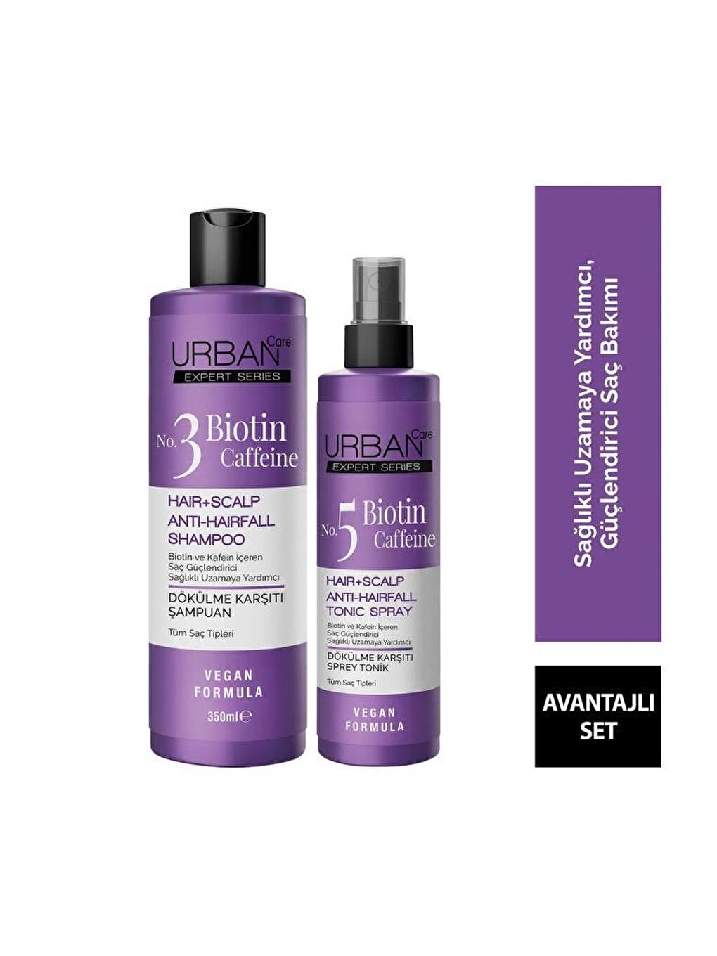 Urban Care Expert Biotin&caffeine Dökülme Karşıtı Şampuan+ Saç Tonic Sprey 2'li Set