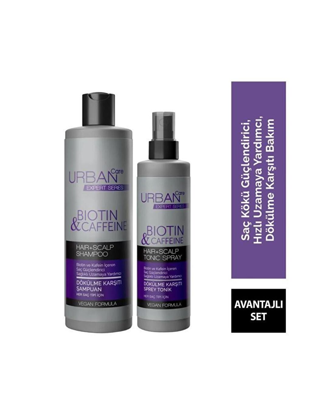 Urban Care Expert Biotin&caffeine Dökülme Karşıtı Şampuan+ Saç Tonic Sprey 2'li Set - 1