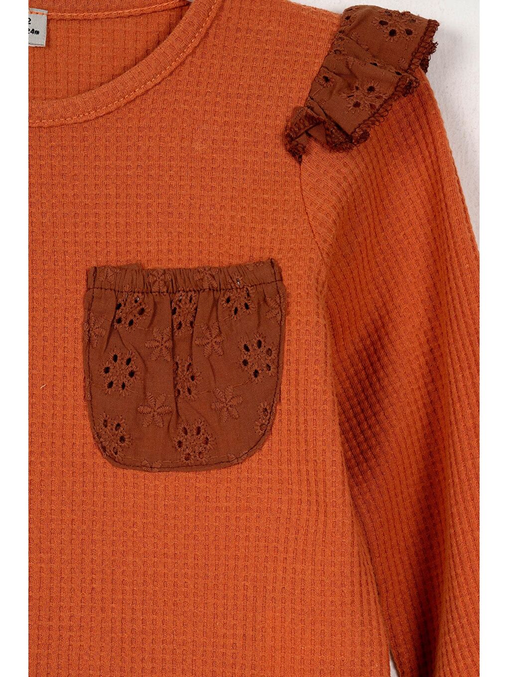 Kahverengi Bisiklet Yaka Cepli Kız Çocuk Eşofman Takım-2