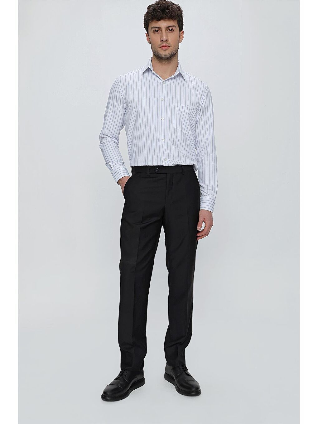 Siyah Yandan Cepli Comfort Fit Classic Erkek Pantolon 1003235005-3