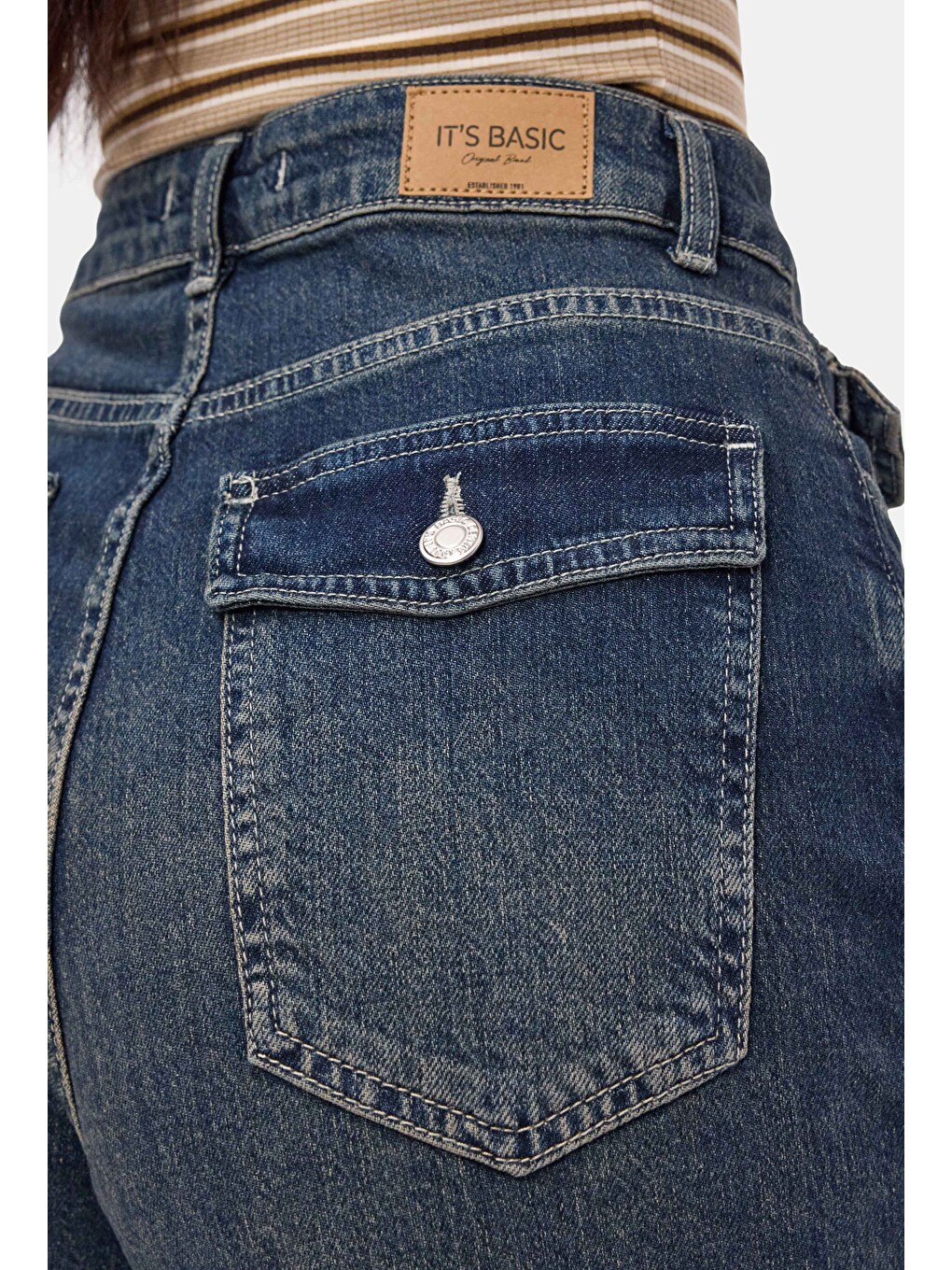 Mavi Kadın Tint 2s6-8 Relax Fit Midi Boy Esnek Kumaş Denim Şort-1