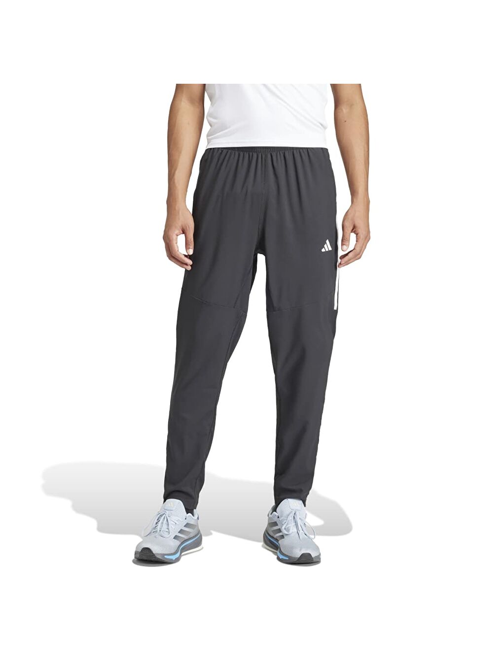 Own The Run Essentials 3 Stripes Erkek Siyah Eşofman Altı