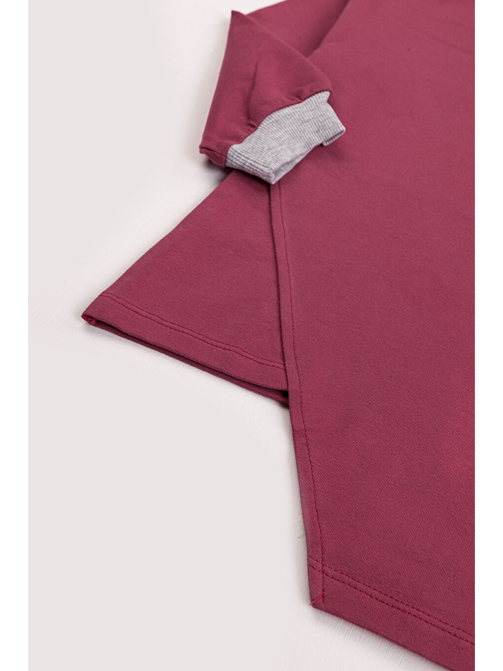 Mor Kız Çocuk 2'li Paket Basic Sweatshirt-6