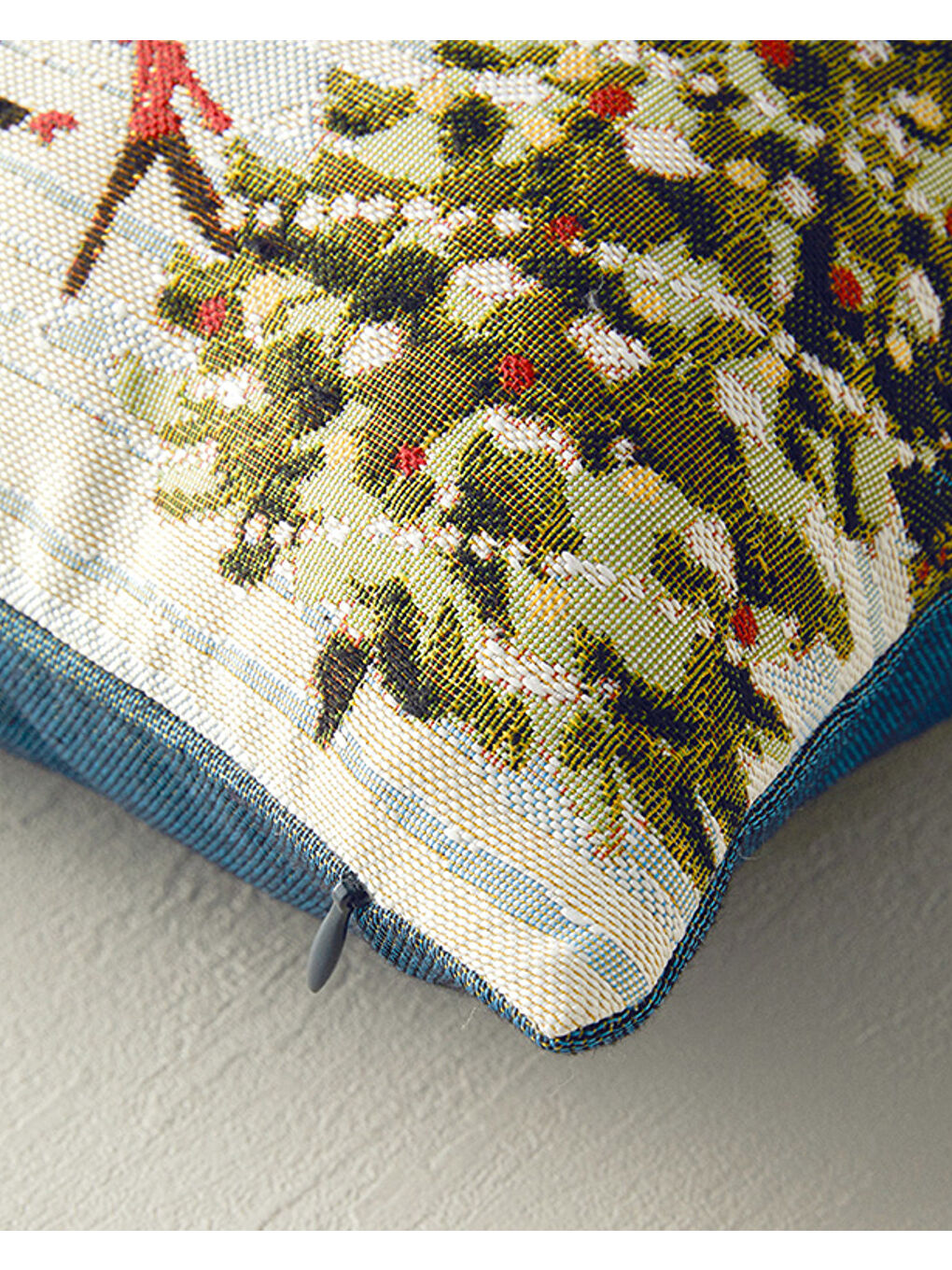 Cheerful Ferris Whee Goblen Kırlent Kılıfı Gri-1