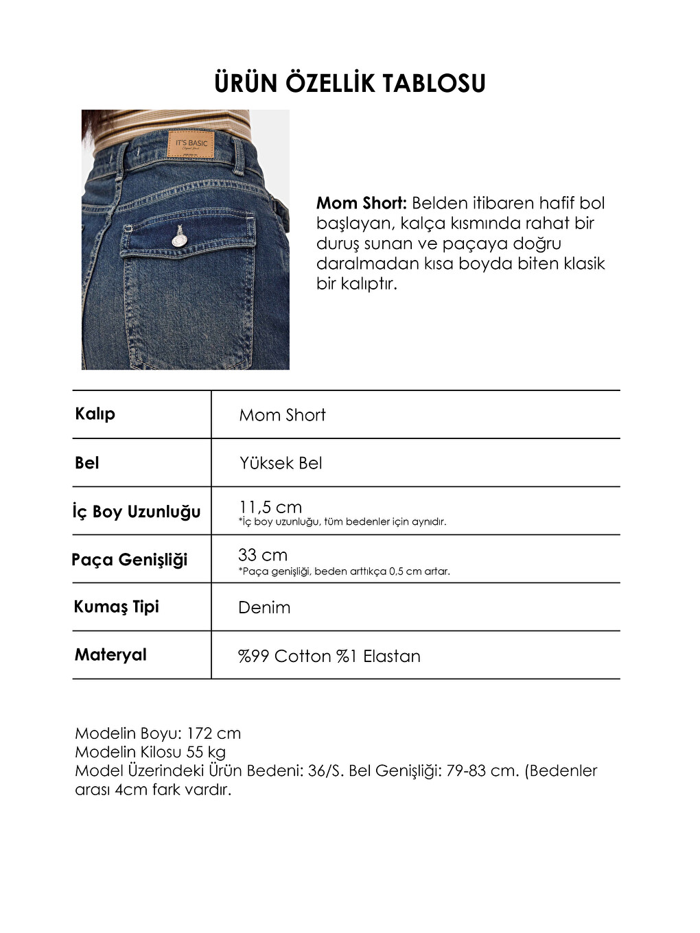 Mavi Kadın Tint 2s6-8 Relax Fit Midi Boy Esnek Kumaş Denim Şort-5