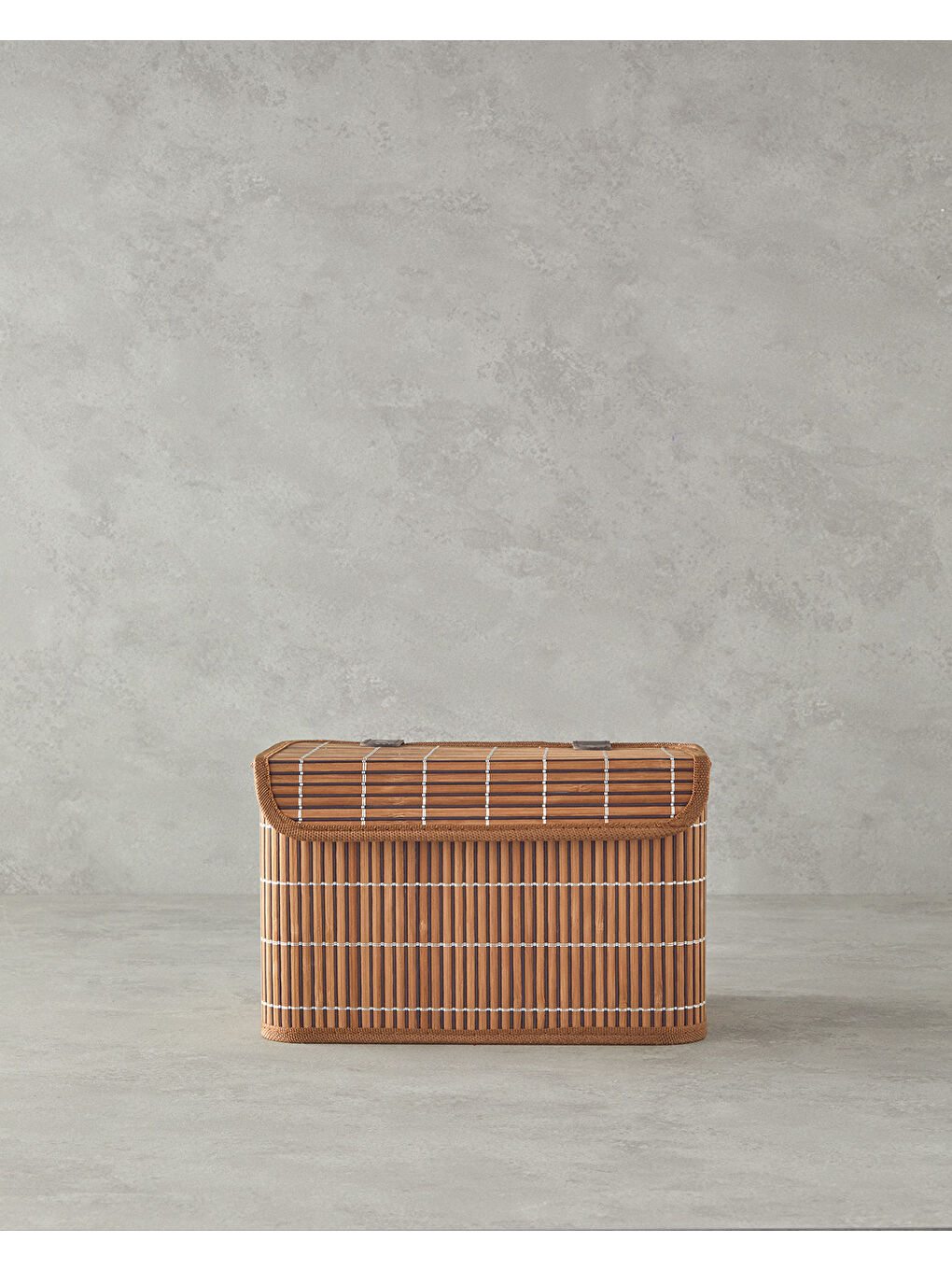 Kahverengi Hardwood Bambu Saklama Kutusu 28X20X18 cm Kahve