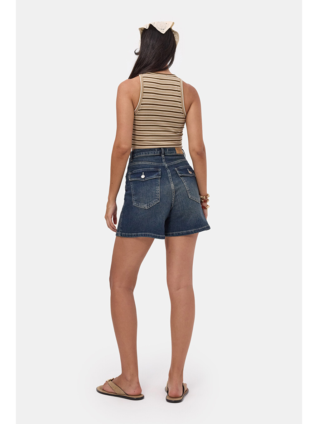 Mavi Kadın Tint 2s6-8 Relax Fit Midi Boy Esnek Kumaş Denim Şort-6