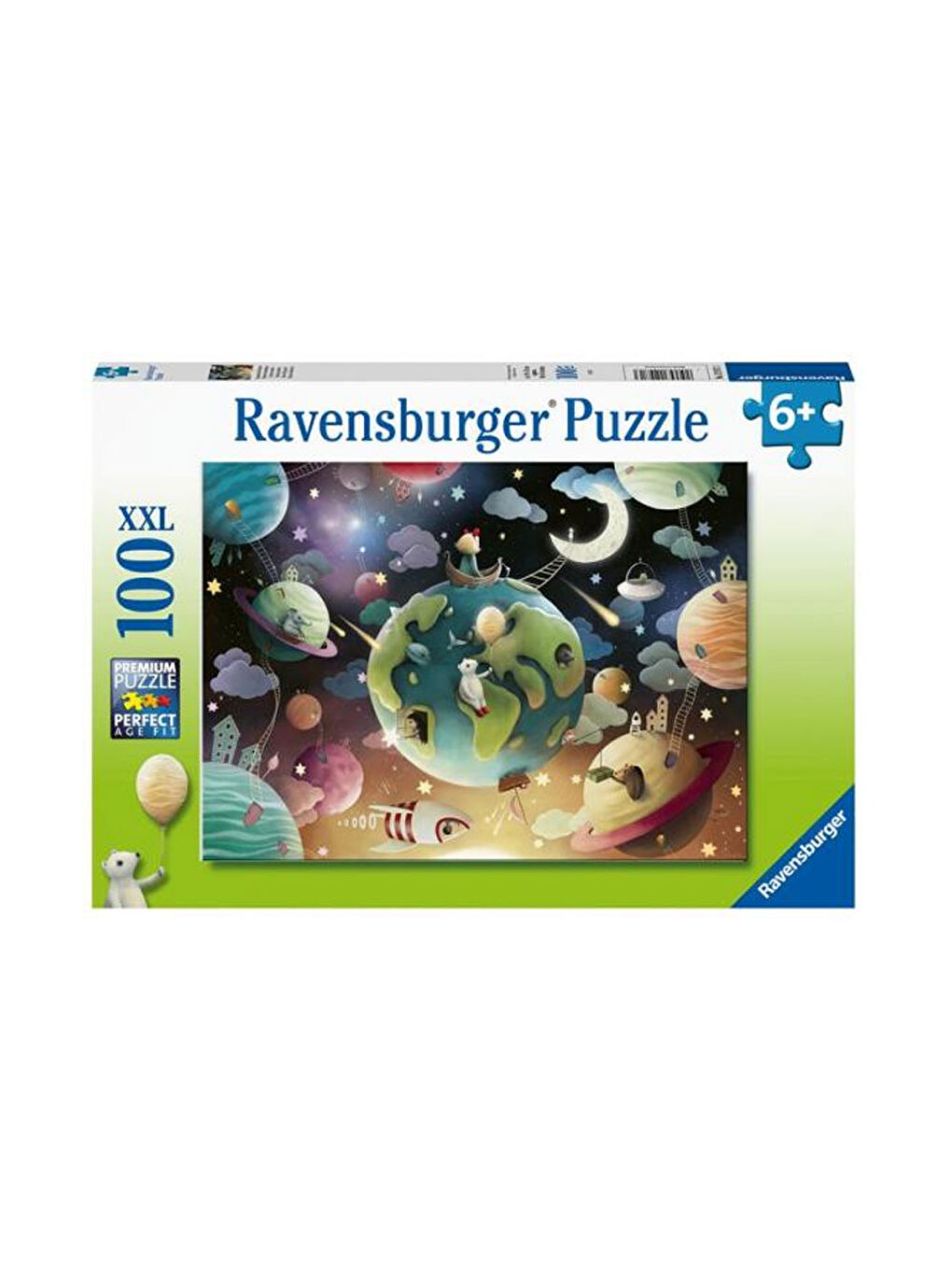 Ravensburger Renksiz Çocuk Puzzle 100 Parça Gezegenler 129713