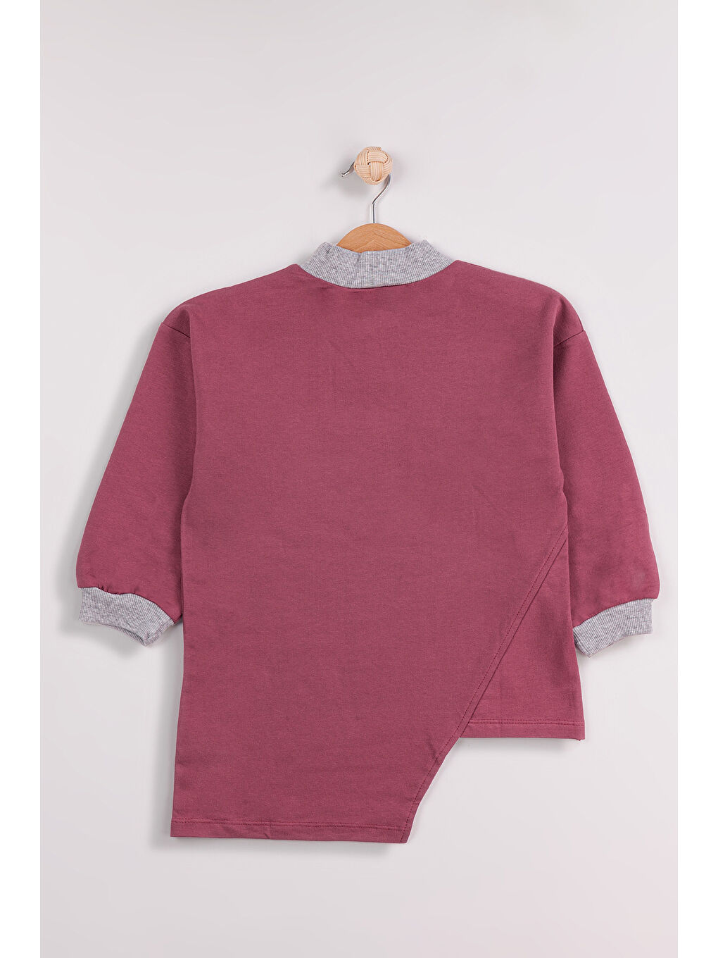 Mor Kız Çocuk 2'li Paket Basic Sweatshirt-7