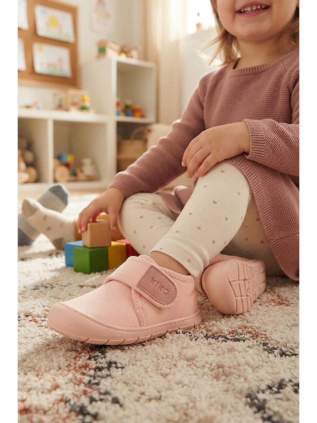 Pembe Vesla Kız Çocuk Ev Okul Kreş Panduf-2