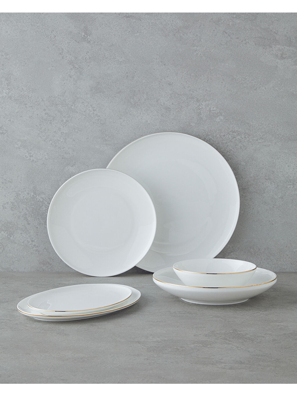 Sarı Milano Bone Porselen Yemek Takımı 27 Parça 6 Kişilik Gold