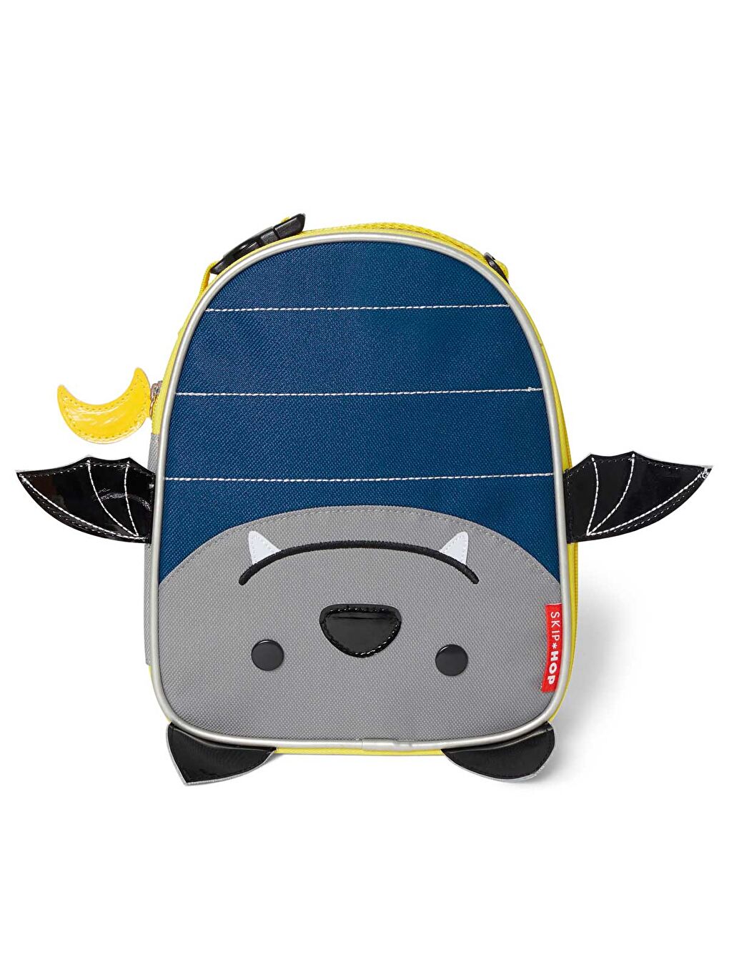 Çocuk Fermuarlı Beslenme Çantası Yarasa Gri-1