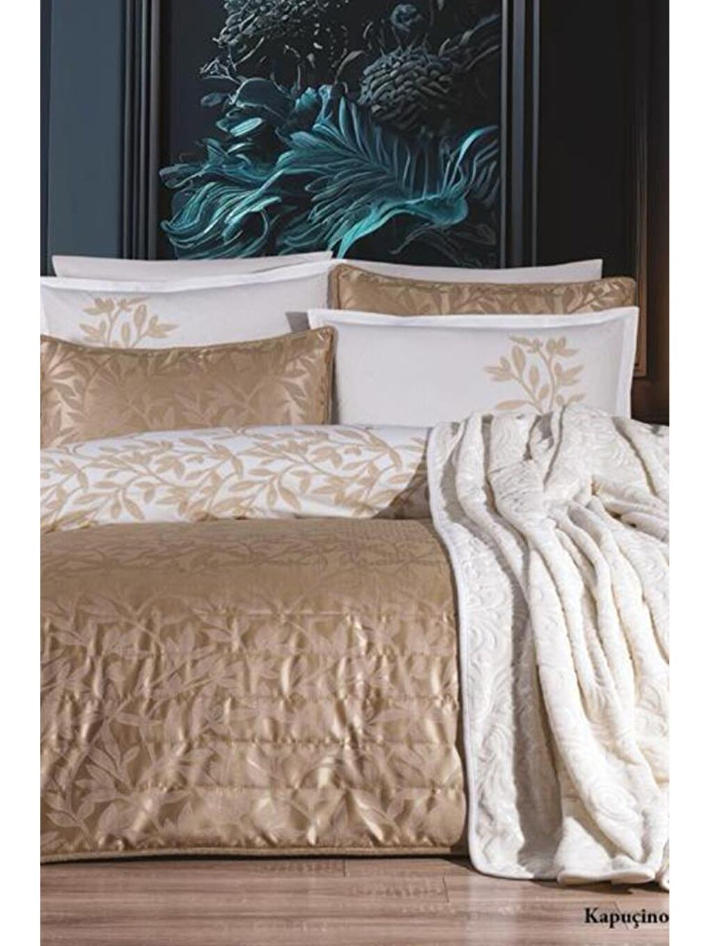 Kahverengi İris 10 Parça Çeyiz Seti Cappucino