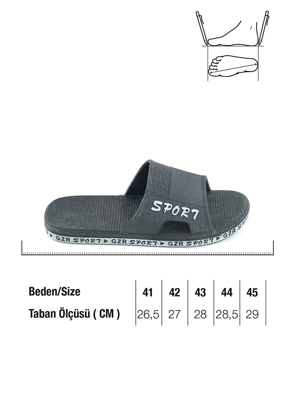 Siyah Yazlık Kaydırmaz Taban Erkek Terlik-1