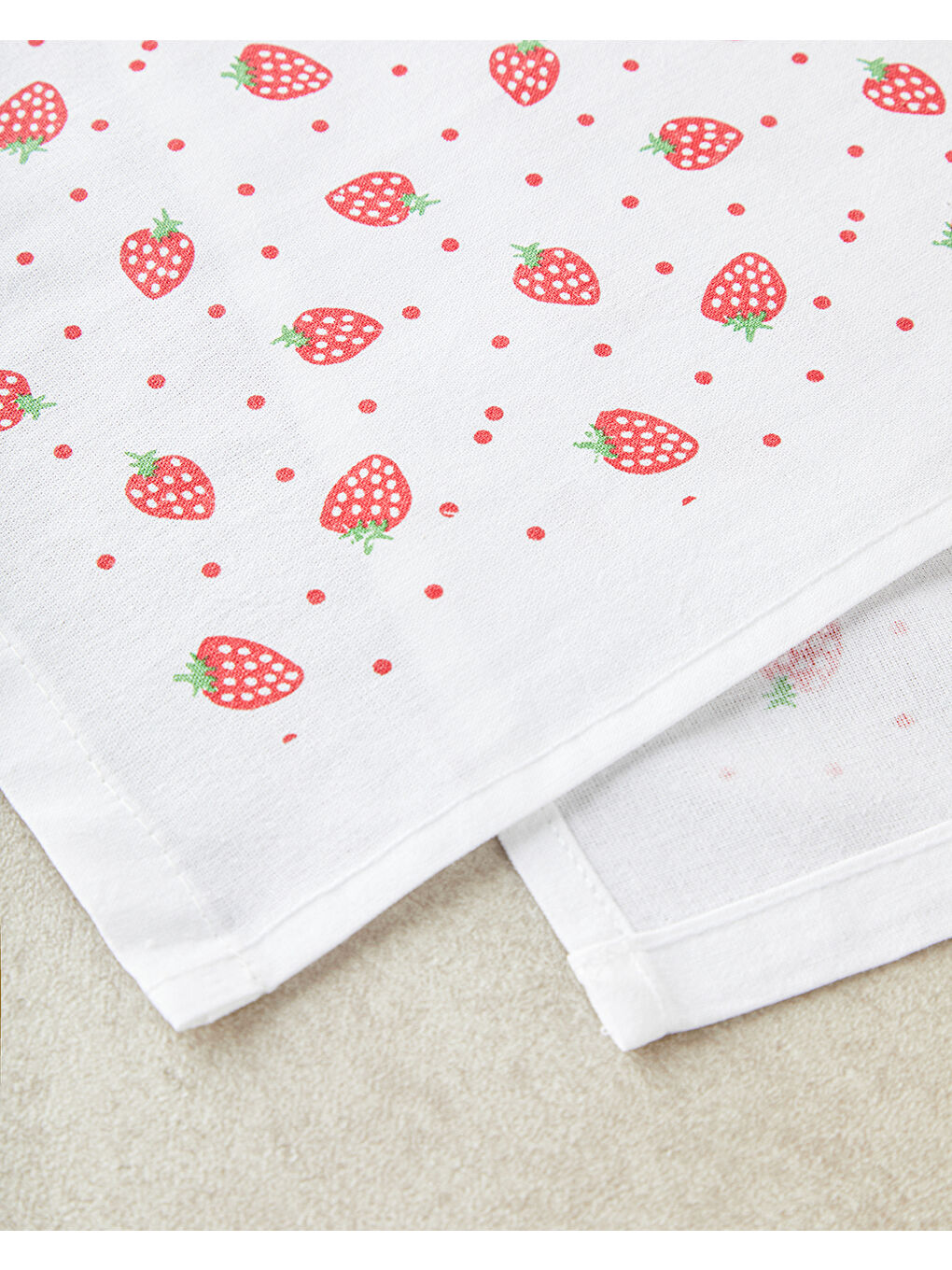 Strawberries Pamuk Kurulama Bezi Kırmızı-2