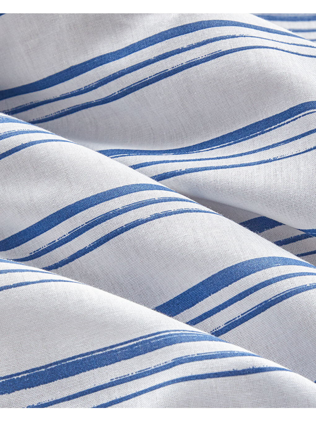 Soft Curves Pamuklu Çift Kişilik Nevresim Seti 200x220 cm Mavi-4