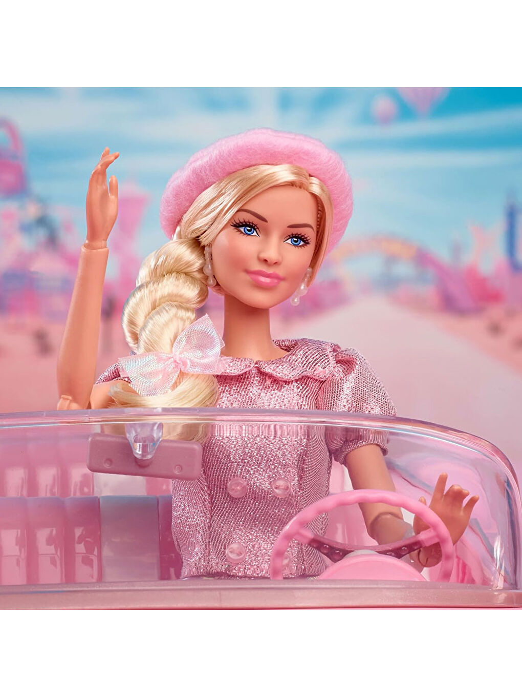 Barbie Film Serisi Pembe Bereli Barbie Bebek JBJ53-1