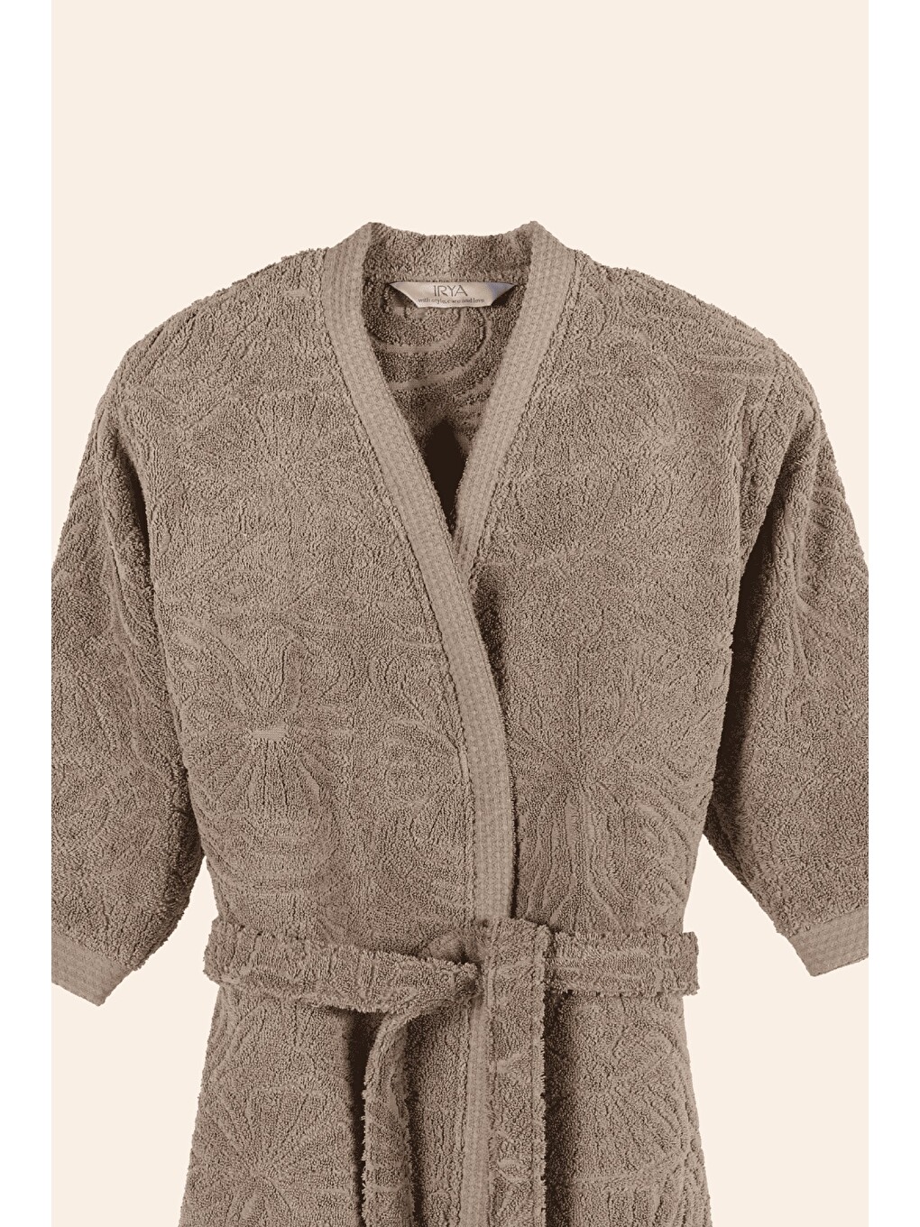 Kahverengi Liana %100 Pamuk Kadın Bornoz L/xl Earth Brown-2