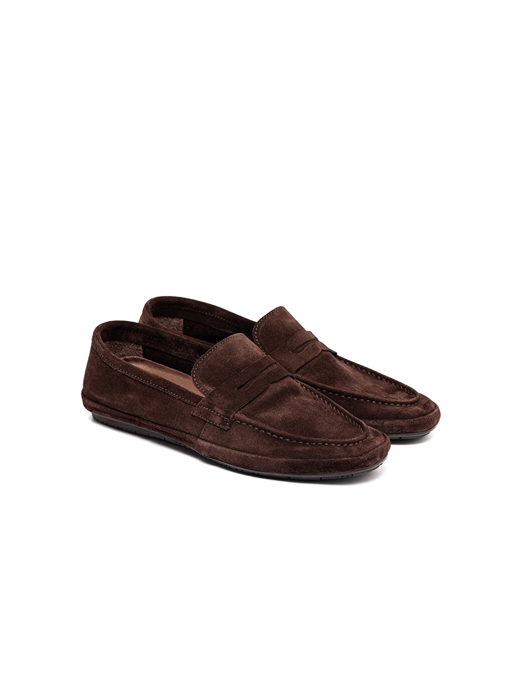 Kahverengi Erkek Loafer Ayakkabı OG-2311 2164 Kahve Süet-2