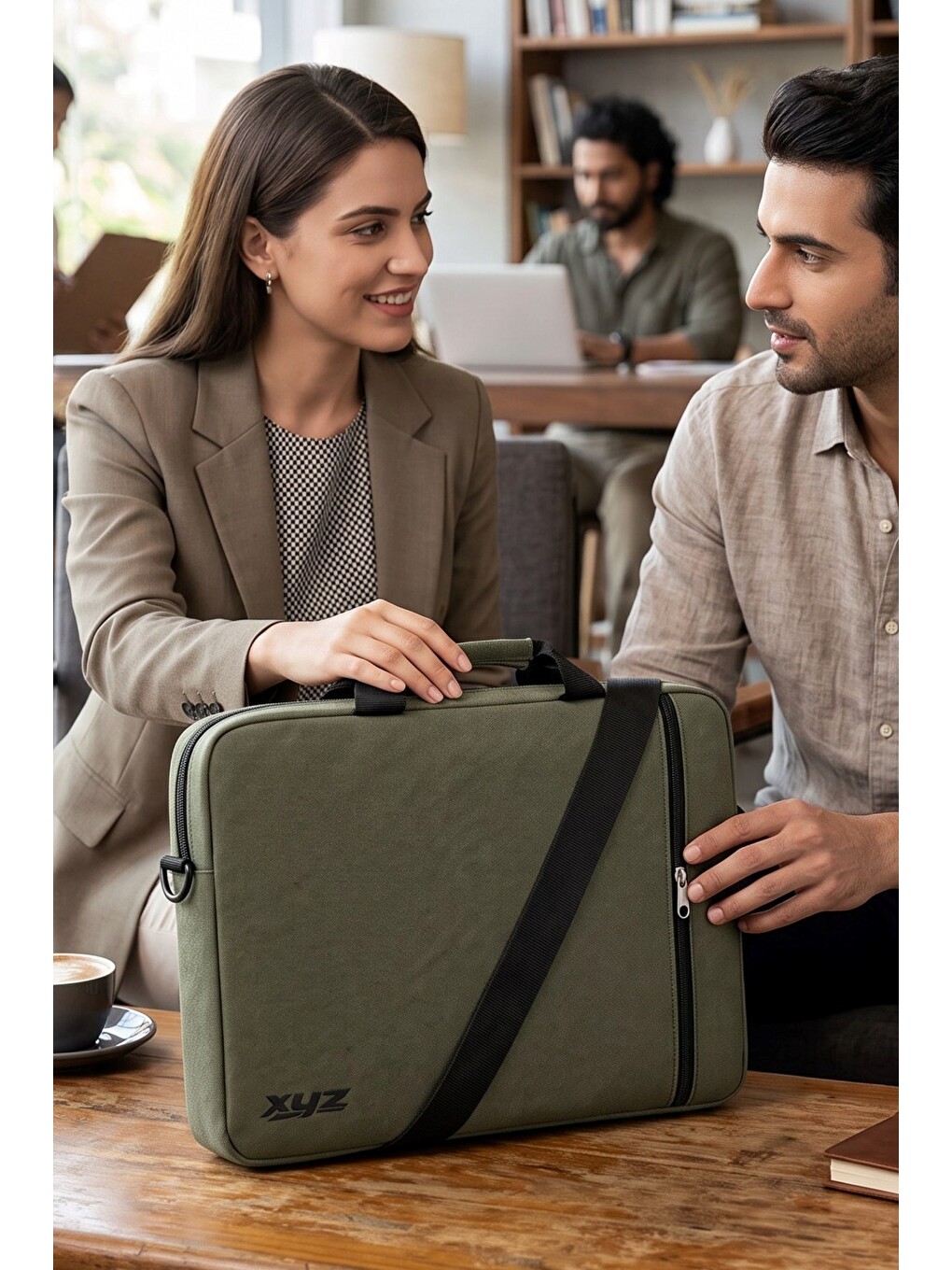 Yeşil Xyz-t27 15.6 Inch Macbook Laptop Notebook Çantası + Zolx Çok Fonksiyonlu Ekran Temizleme Se-2