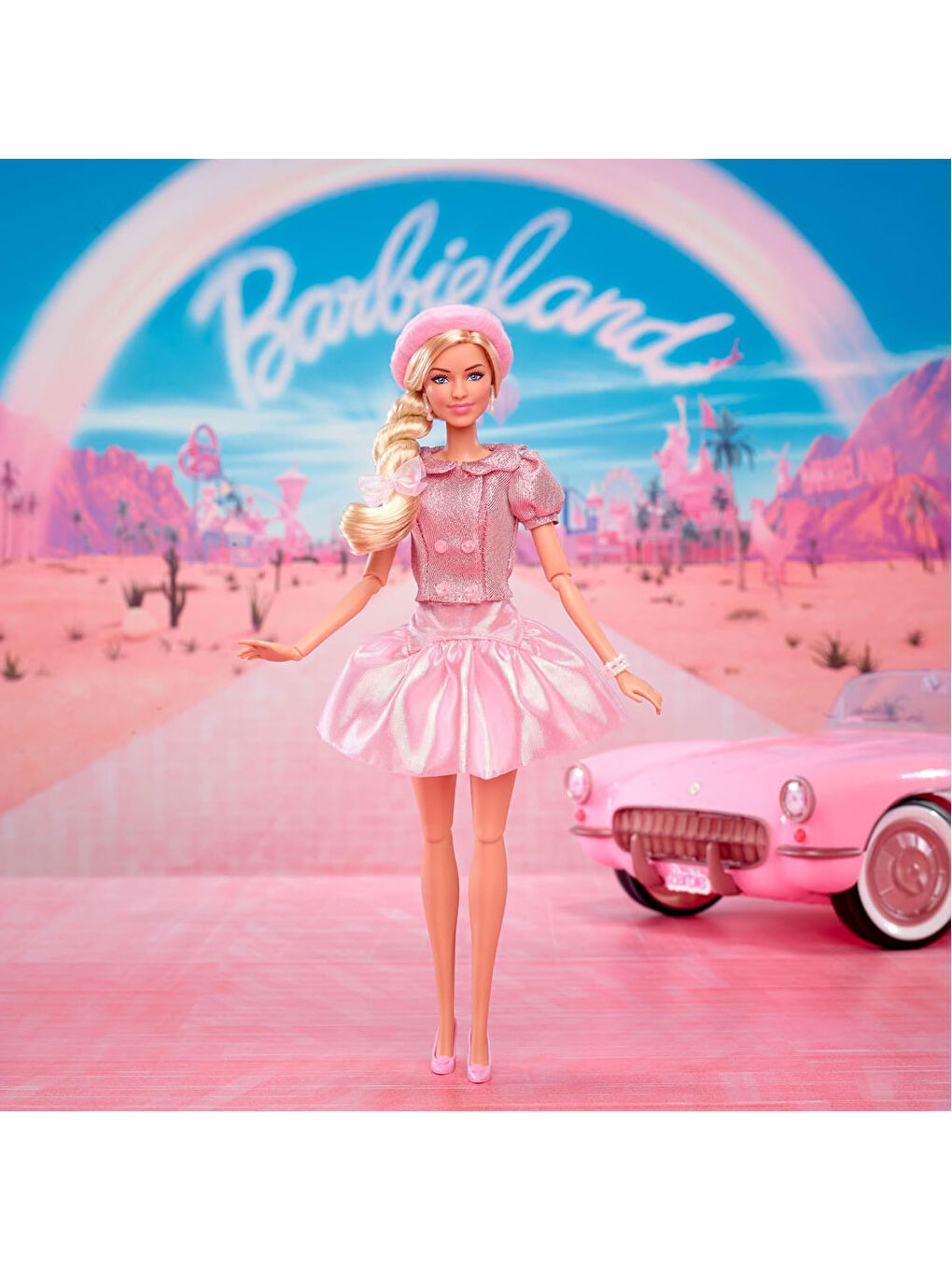 Barbie Film Serisi Pembe Bereli Barbie Bebek JBJ53-3