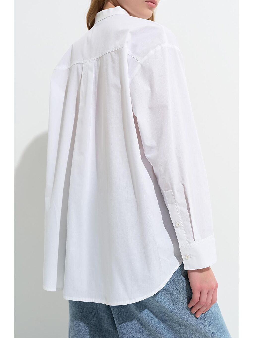 Massi Dikiş Detaylı Gömlek Ekru-5