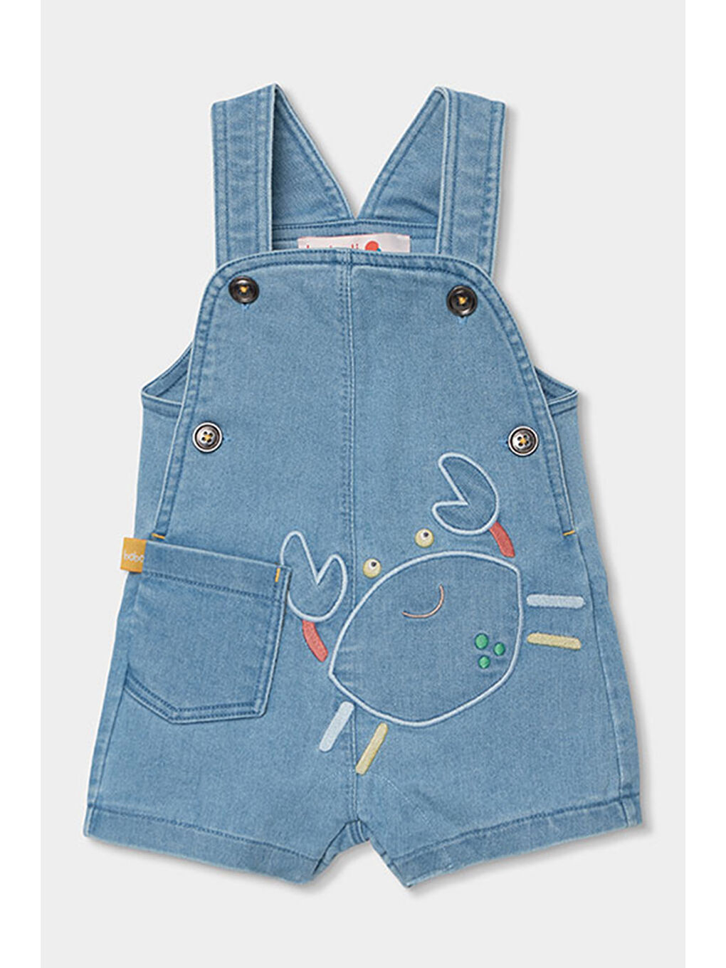 Yengeç Desenli Denim Salopet Set 6-24 Ay Mavi-3