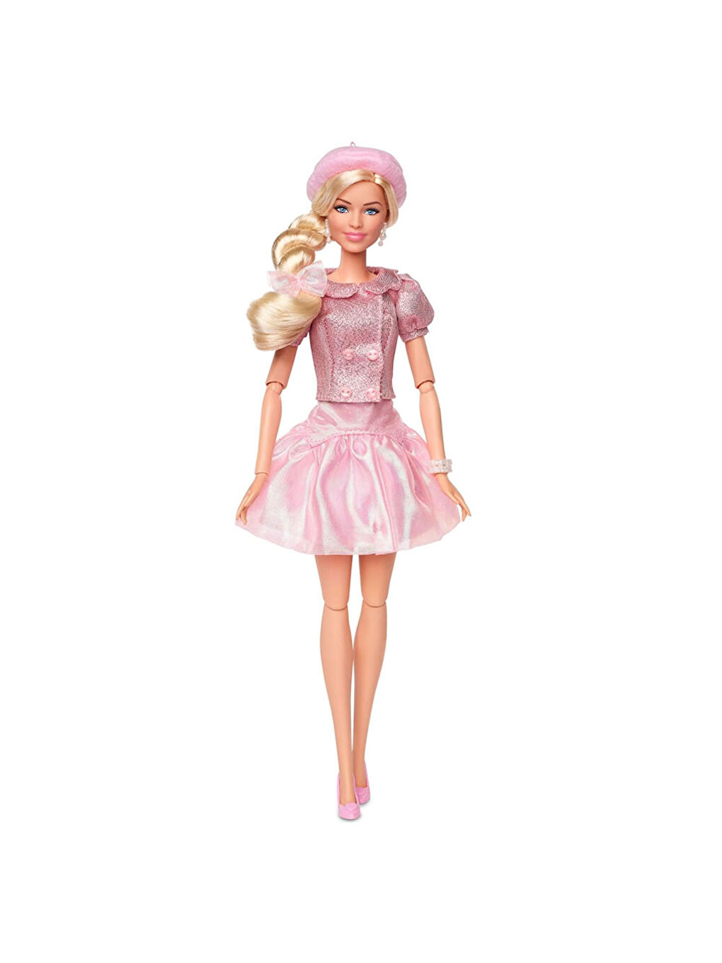 Barbie Film Serisi Pembe Bereli Barbie Bebek JBJ53-4