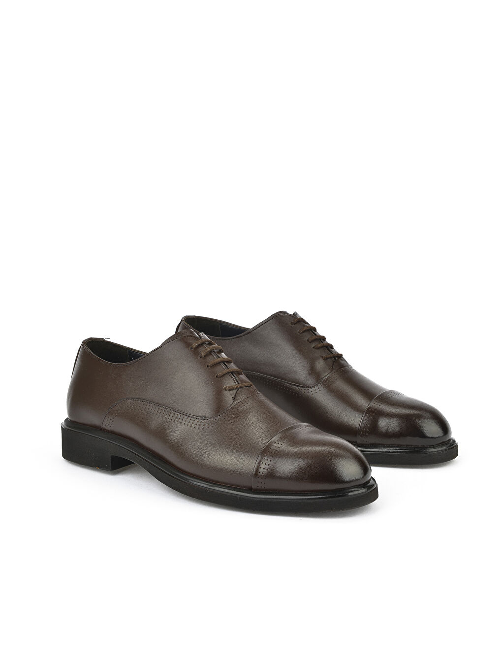 Kahverengi Erkek Hakiki Deri Klasik Ayakkabı 15148Z134 Kahve-3
