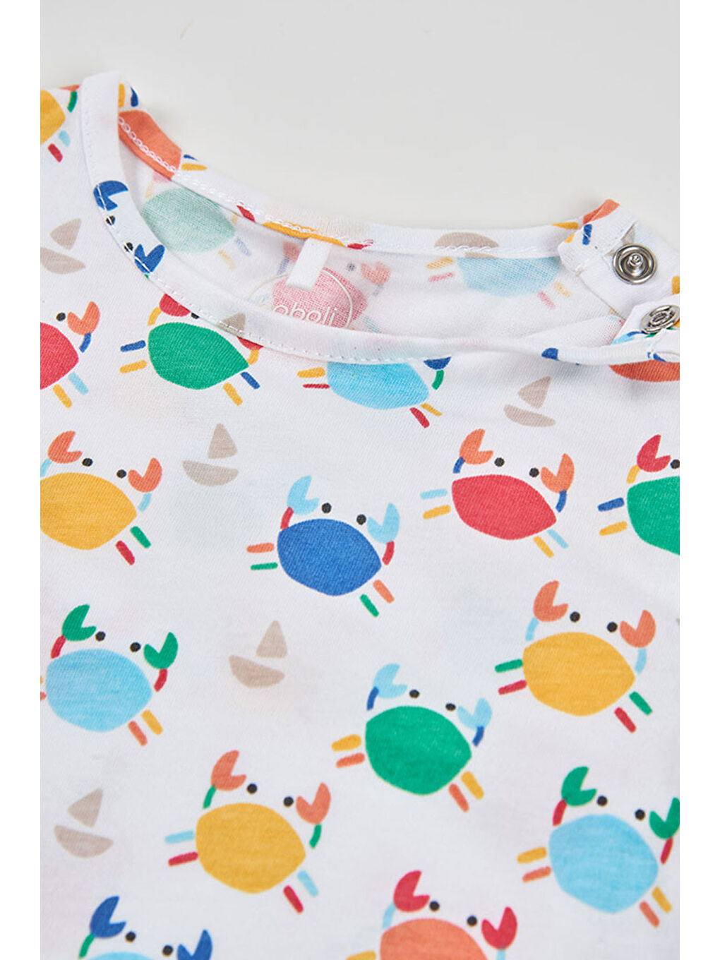 Yengeç Desenli Denim Salopet Set 6-24 Ay Mavi-6