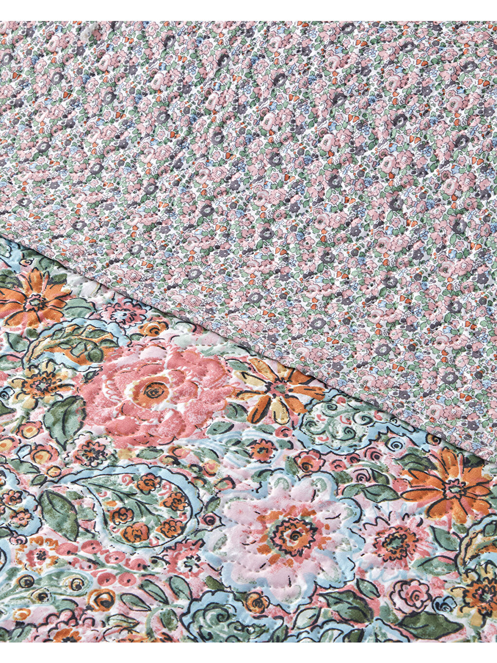 Poppy Happiness Çok Amaçlı Tek Kişilik Yatak Örtüsü Takımı Pembe-2