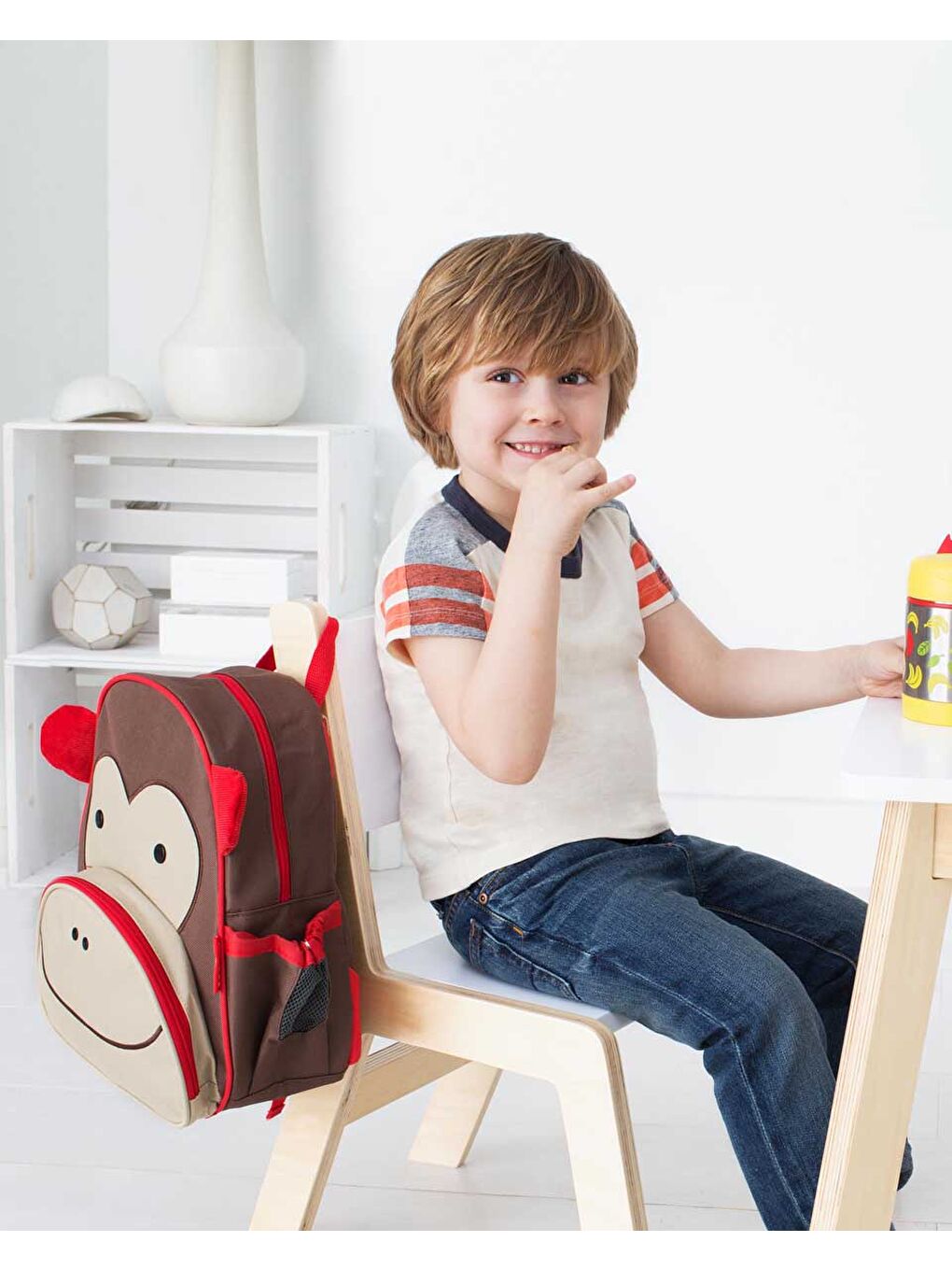 Çocuk Sırt Çantası Maymun Kahverengi-2