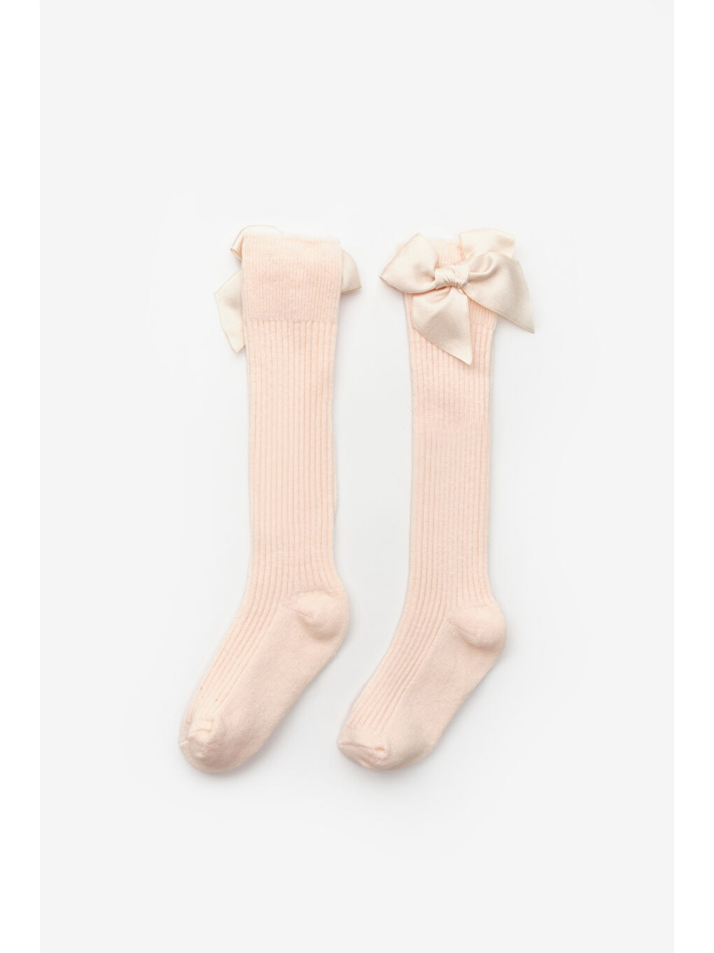 Turuncu Yavruağzı Kurdeleli Kız Çocuk Çorap