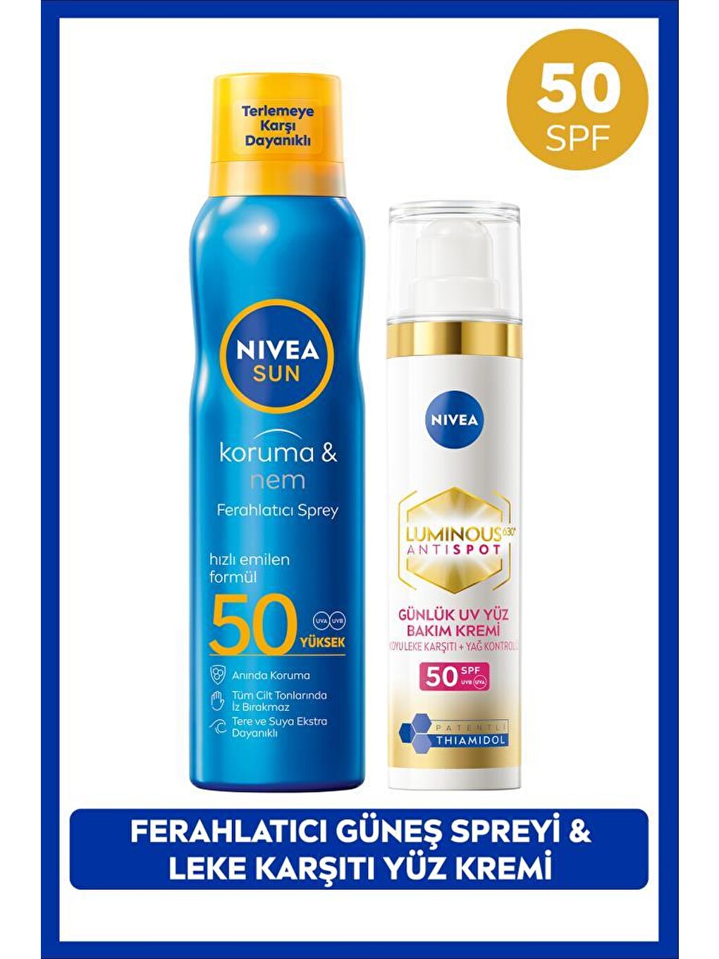 Spf50 Luminous630 Thiamidol Etkili Leke Karşıtı Gündüz Yüz Kremi 40ml Ve Güneş Koruyucu Sprey 200ml