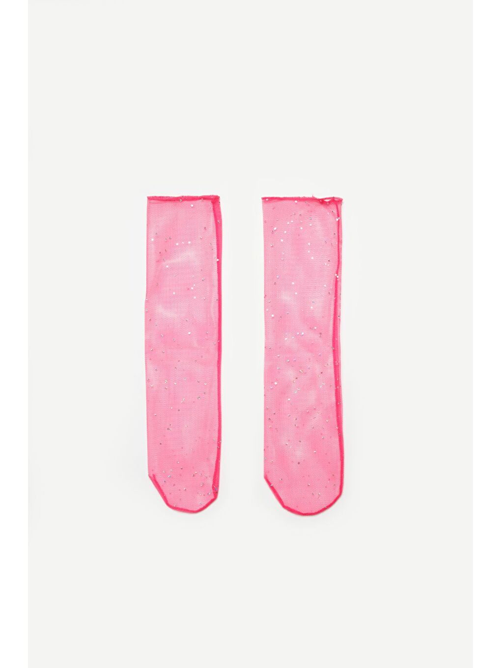Fuşya Küçük Sim Detaylı Kız Çocuk Tül Çorap