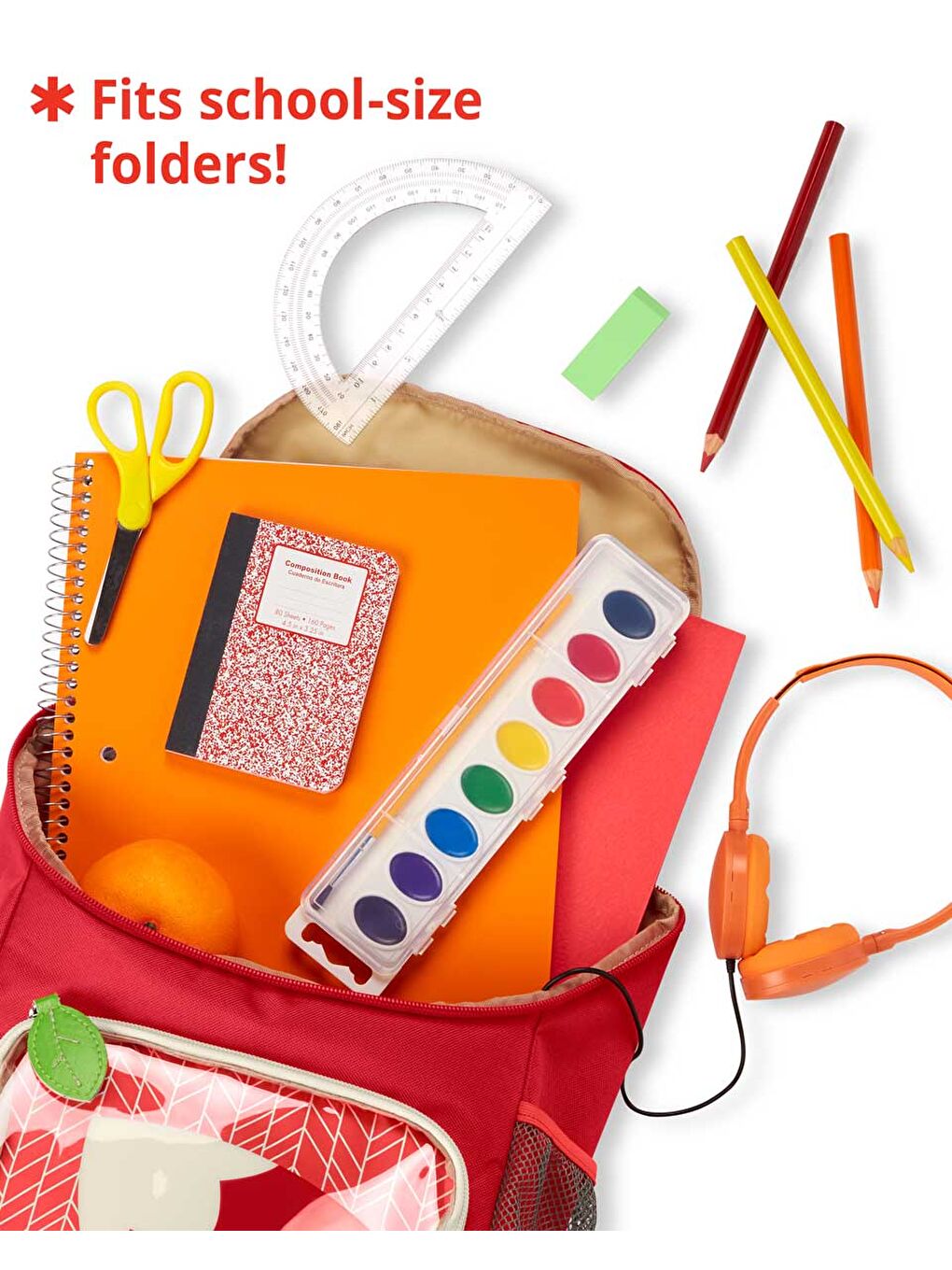 Karışık Çocuk Büyük Boy Sırt Çantası Tilki-3