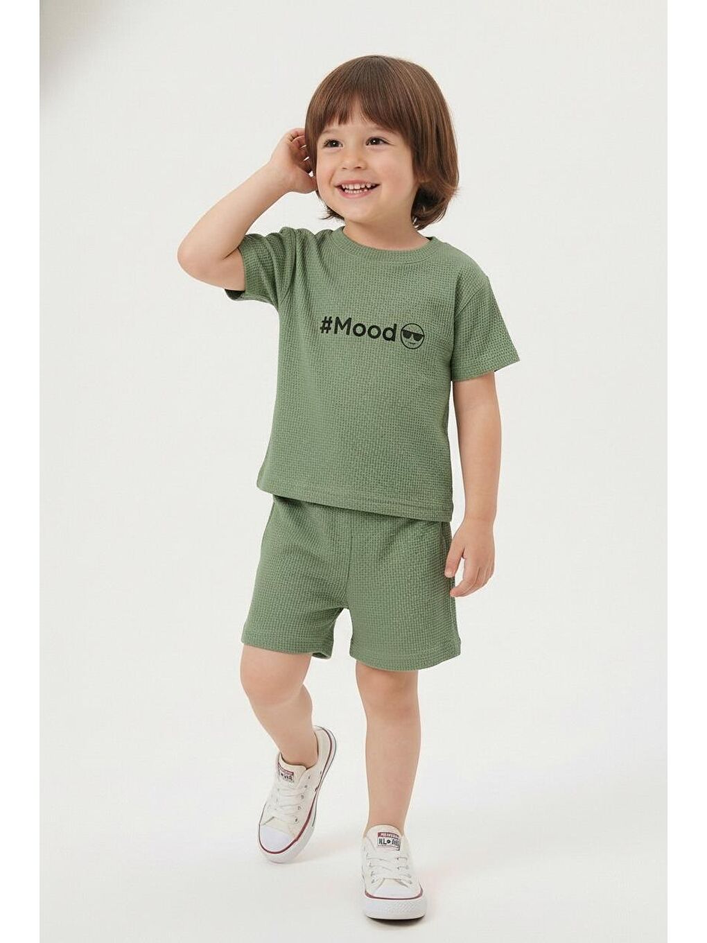 Yeşil YAZLIK WAFFLE 2'Lİ TAKIM