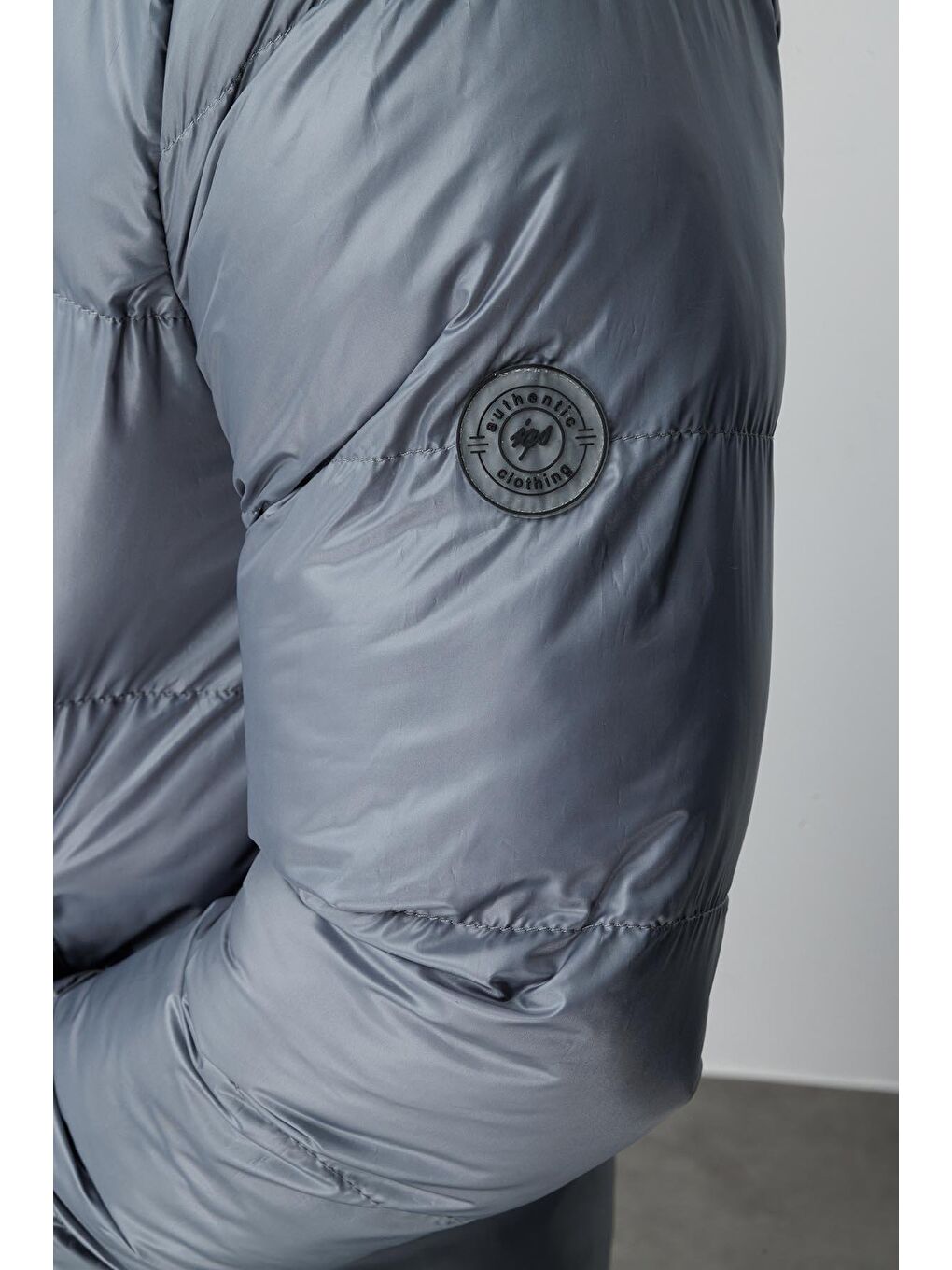 Erkek Gri Şişme Mont-2