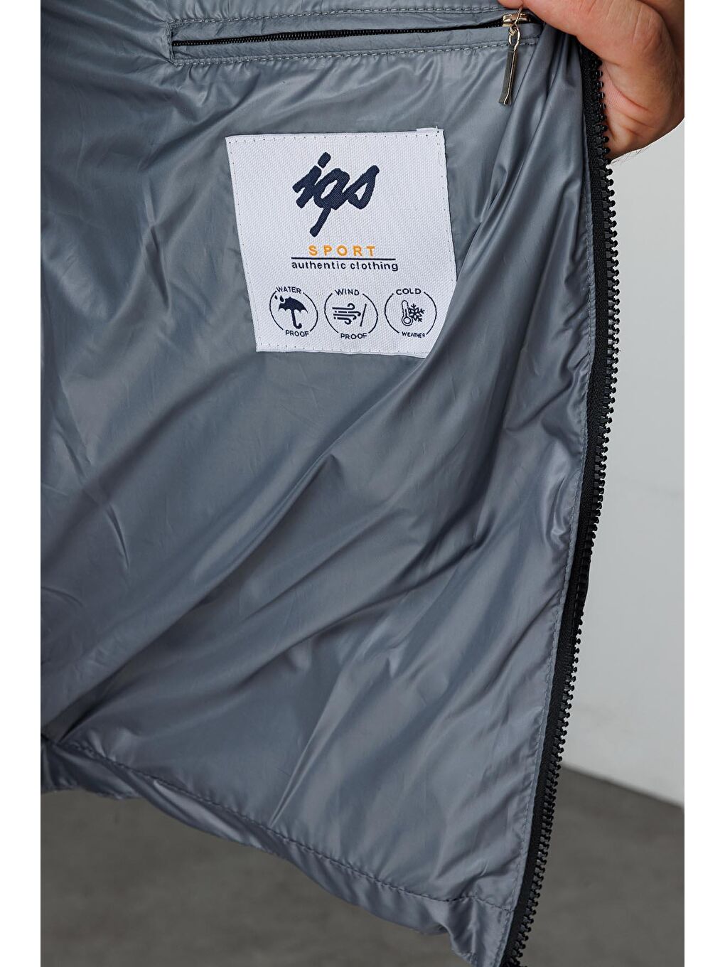 Erkek Gri Şişme Mont-3