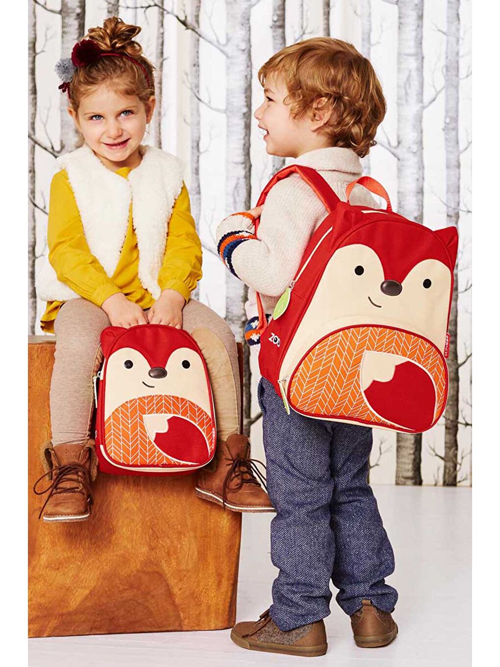 Çocuk Sırt Çantası Tilki Kırmızı-4