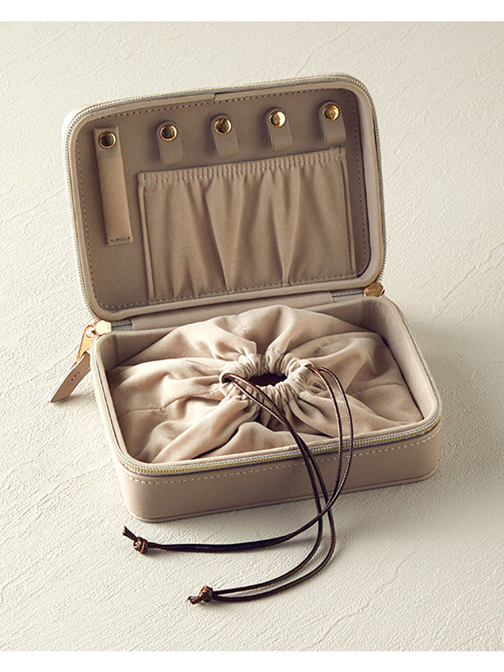 Vintage Takı Kutusu Bej-2