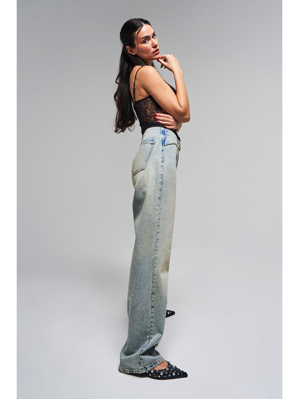 Mavi Kadın T. Jean Rengi 17s5-32 Loose Fit Kemer Detaylı İç Boy 80 cm %100 Pamuk Denim Jean-3