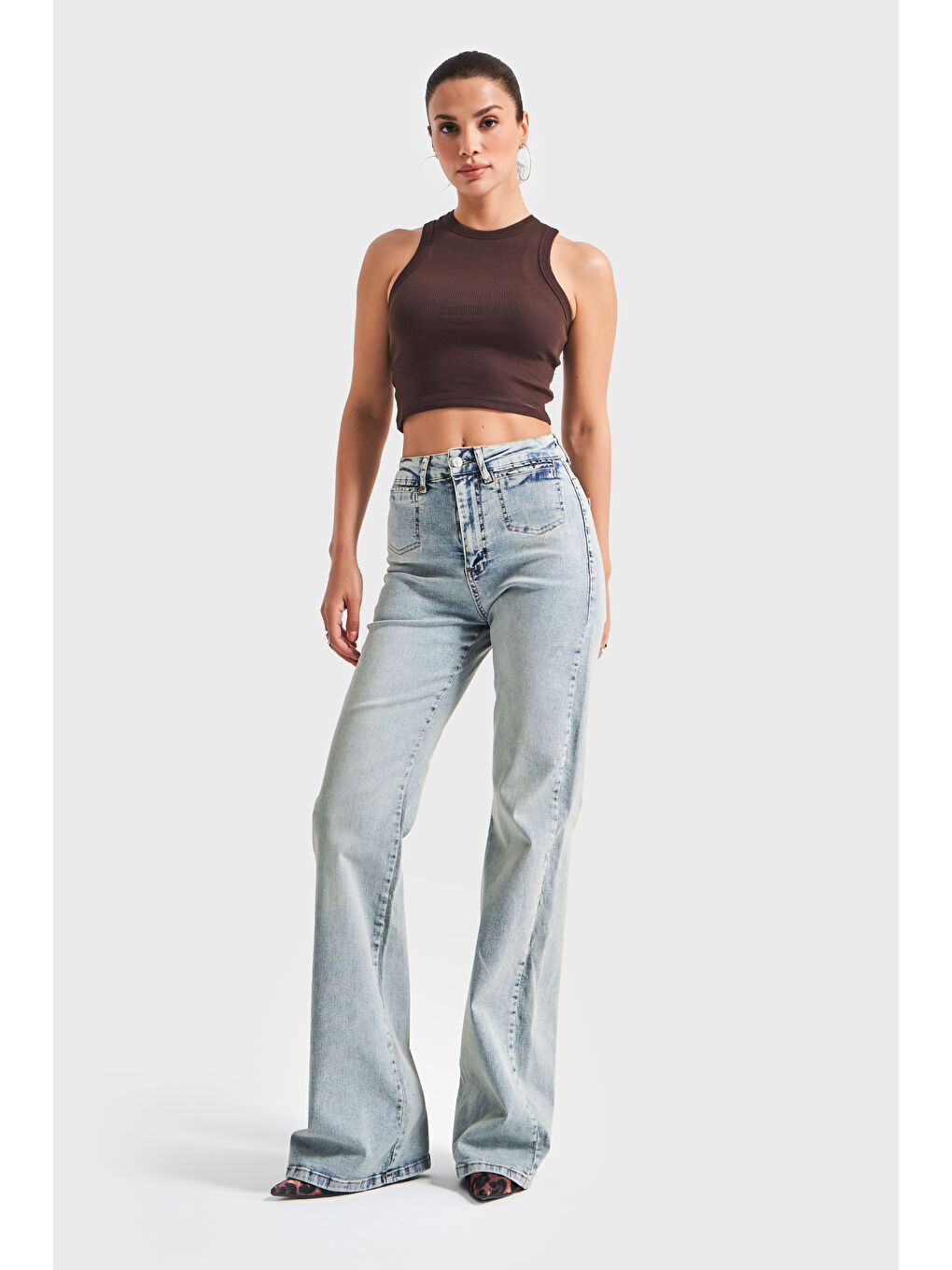 Mavi Kadın T.Kot Rengi 4s5-32 Flare Fit Esnek Elastanlı Kumaş İç Boy 83 cm Denim Jean-1