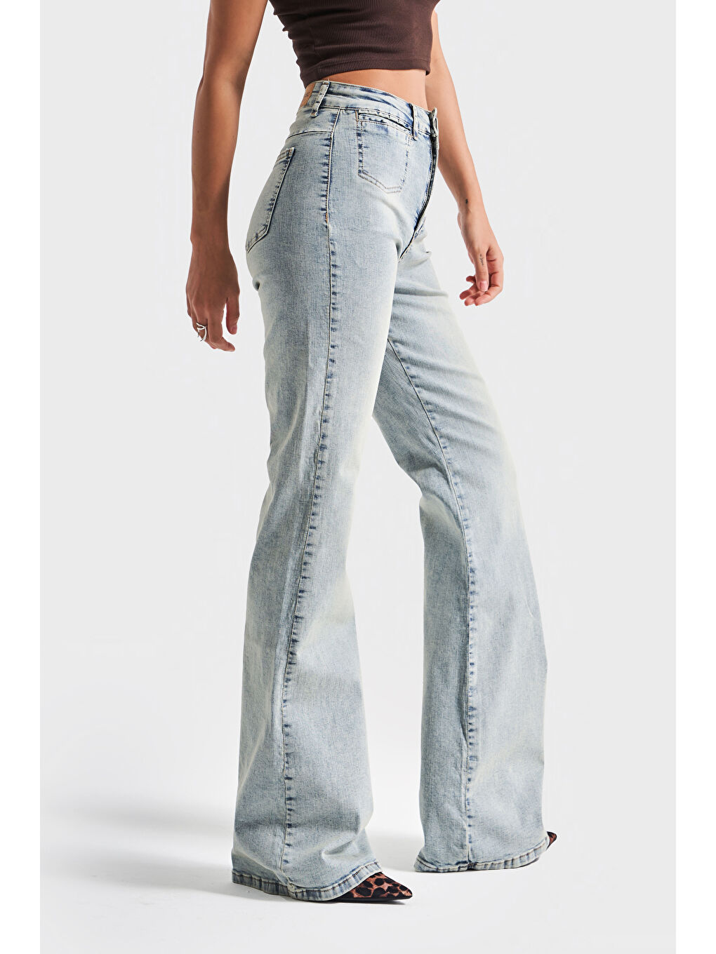 Mavi Kadın T.Kot Rengi 4s5-32 Flare Fit Esnek Elastanlı Kumaş İç Boy 83 cm Denim Jean-2